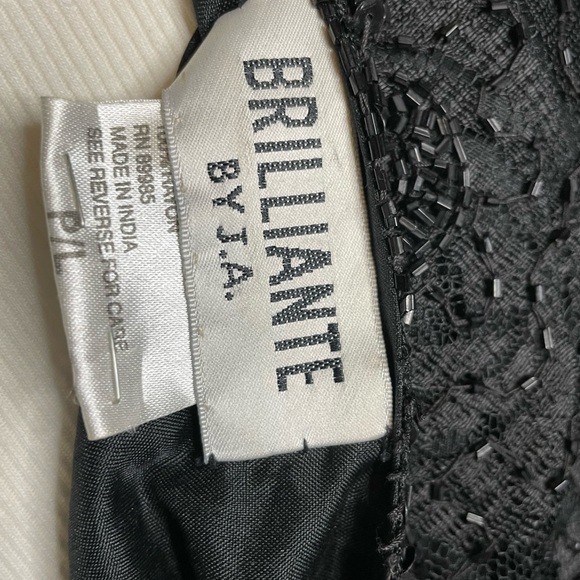 Brilliante by JA, evening black beaded jacket Sz L - Picture 3 of 8